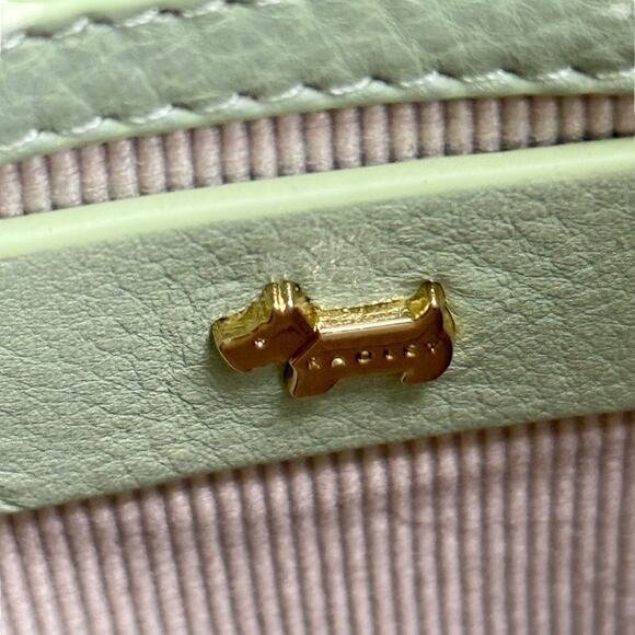 Radley London Light Green Crossbody Leather Bag Purse Shoulder Messenger - Picture 15 of 16